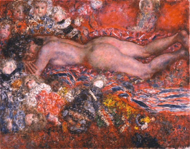 《假眠(かみん)》 1974年 カンヴァス、油彩 90.3×106cm